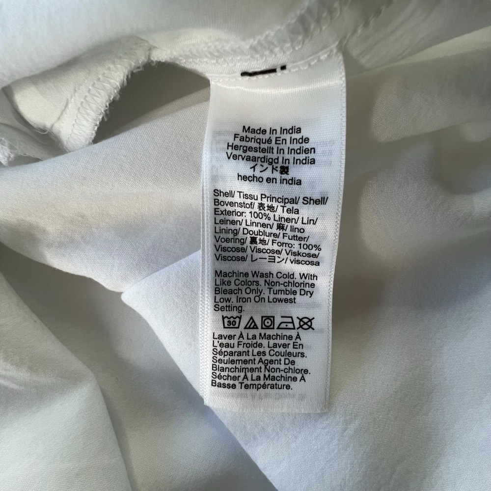 J.Crew Capitaine Shirtdress in Linen in White Color Size Large - Picture 14 of 14